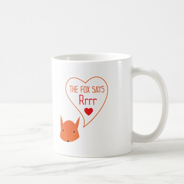 Taza De Café ¡el Fox dice te amo! (Derecha)