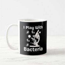 Taza De Café El Fundido Microbiólogo Que Juego Con Las Bacteria