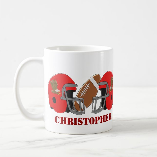 Taza De Café El fútbol americano acaba de añadir un nombre (Izquierda)