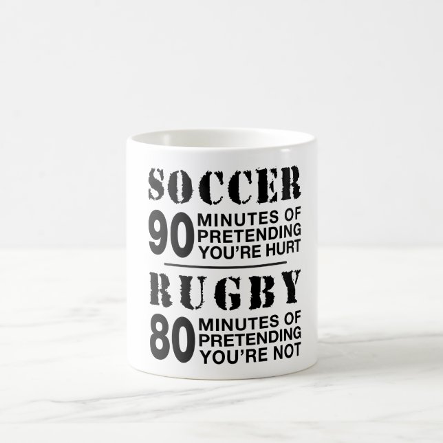Taza De Café El fútbol contra el rugby (Centro)