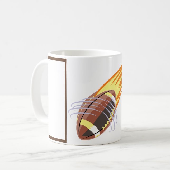 Taza De Café El Fútbol en Llamas - (Anverso izquierdo)