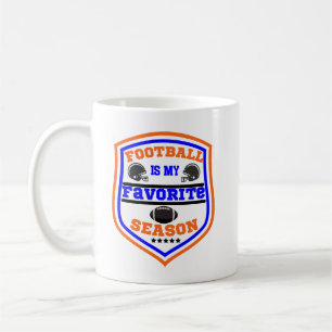 Taza De Café El fútbol es mi Naranja azul con el logotipo de te