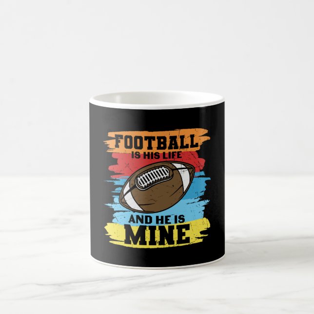 TAZA DE CAFÉ EL FÚTBOL ES SU VIDA Y ES MI DIVERSIÓN (Centro)