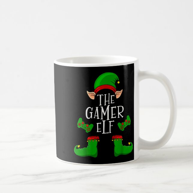 Taza De Café El Gamer Elfo Navidad Combinación  (Derecha)