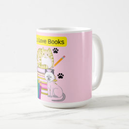 Taza De Café El gato ama los libros