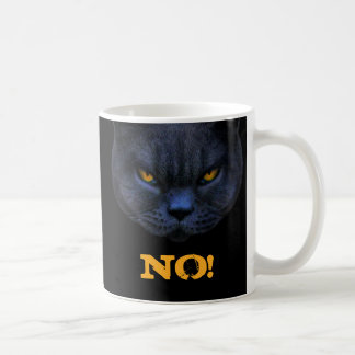 Taza De Café ¡El gato cruzado divertido dice NO!