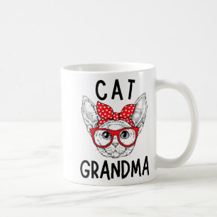 Taza De Café El gato de la abuela Devon Rex ama el día de la ma