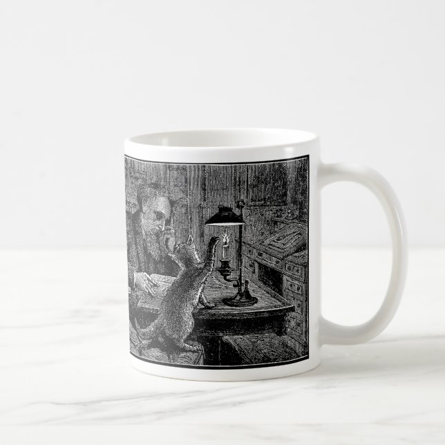 Taza De Café El gato de Mark Twain Snuffs su vela (Derecha)