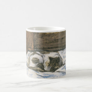 Taza De Café El gato de Monet que duerme en una cama