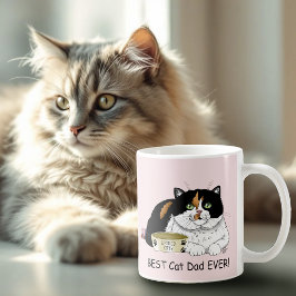 Taza De Café El gato del Día del Padre en Calico