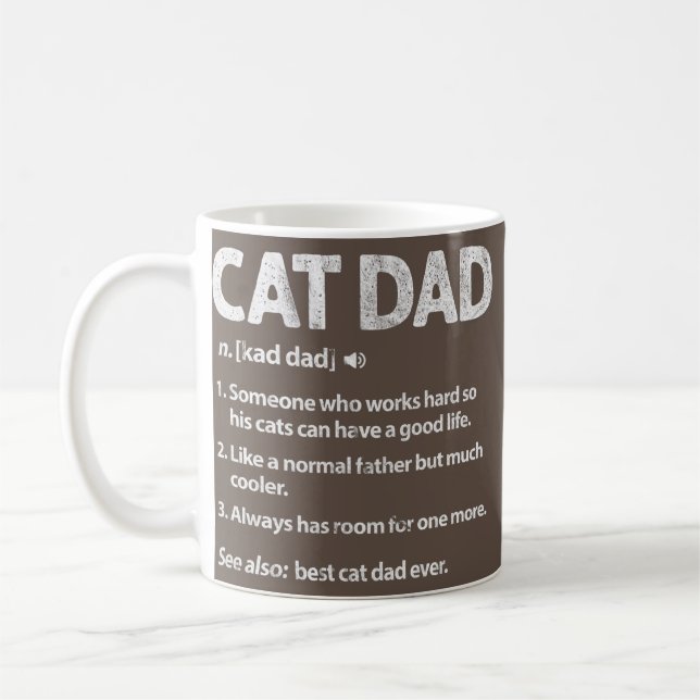 Taza De Café El gato del gato define al gato Papi papi padre de (Izquierda)