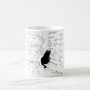 Taza De Café El gato del gracioso Schrodinger está en la esqui