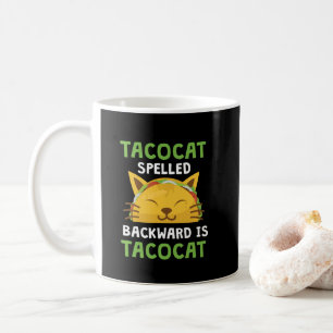 Taza De Café El gato del Taco deletreado al revés es cita