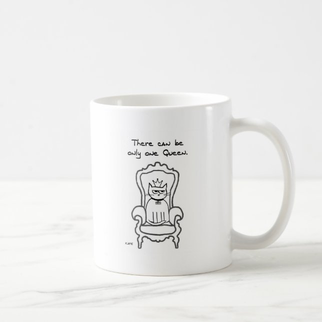 Taza De Café El gato es la reina (Derecha)
