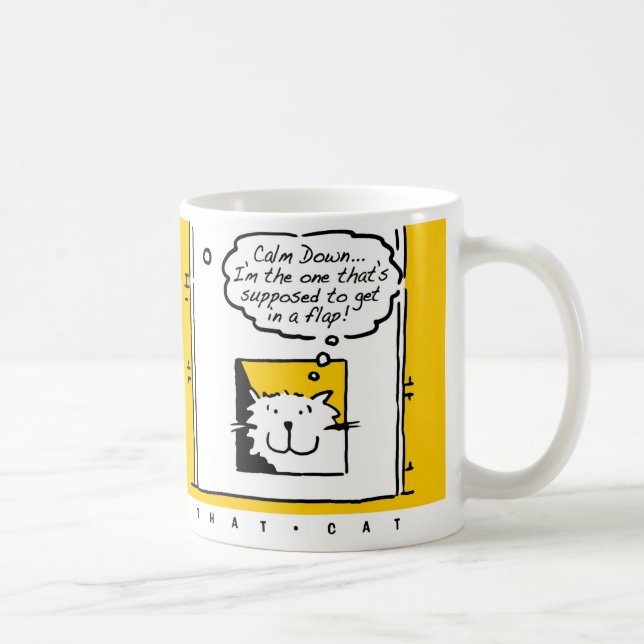 Taza De Café ¡El gato está en un poco de solapa! Fun Cat Lover (Derecha)