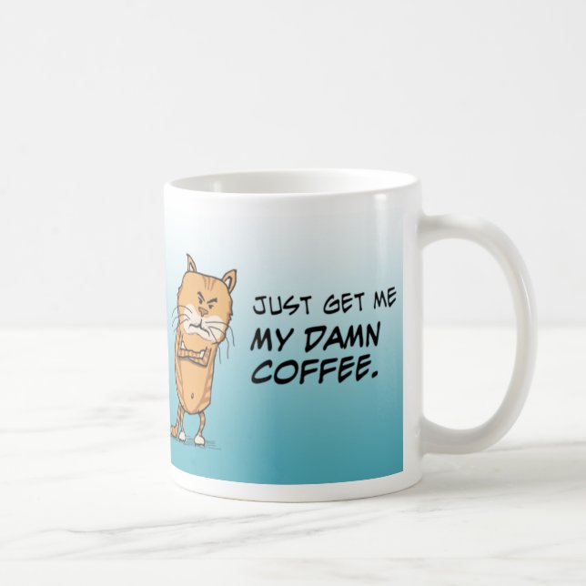 Taza De Café El gato gruñón quiere el café (Derecha)
