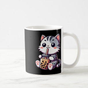 Taza De Café El gato lindo Kawaii Gato Boba Leche de burbuja Té