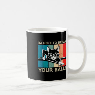 Taza De Café El Gato Me Encanta Aquí Para Romper Tu Billiard Sn