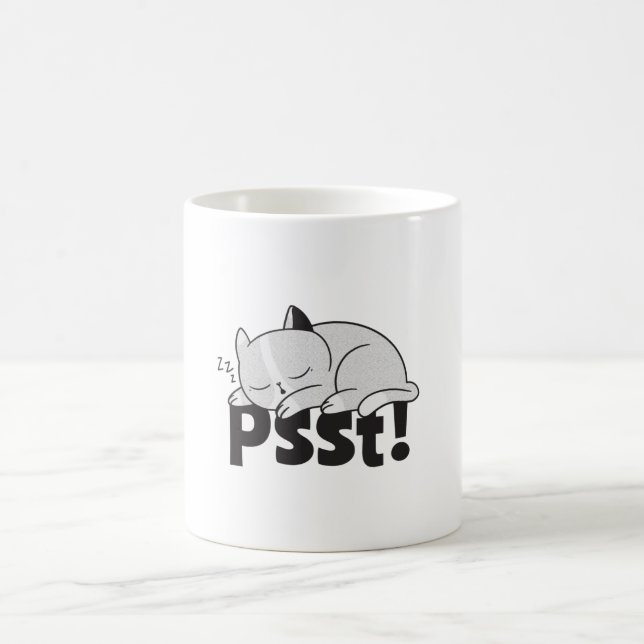 Taza De Café El gato perezoso está durmiendo (Centro)