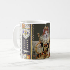 Taza De Café El gato real gobierna el blanco dentro - Reina