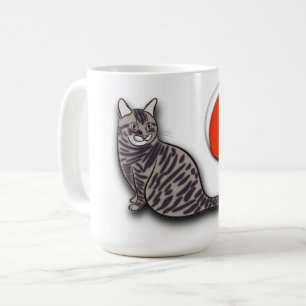 Taza De Café El gato se encuentra con la luna llena