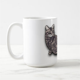 Taza De Café El gato se encuentra con la luna llena