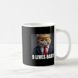Taza De Café El gato Trump 9 vive al bebé Trump Ganó la victori