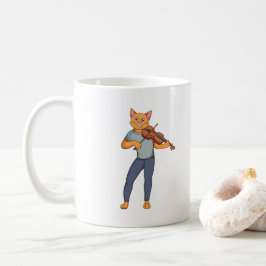 Taza De Café El gato y el violín - Café Mug