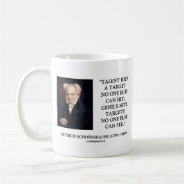 Taza De Café El genio del talento de Schopenhauer golpea
