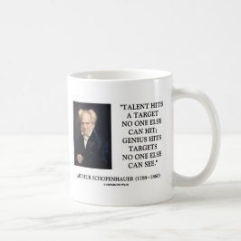 Taza De Café El genio del talento de Schopenhauer golpea