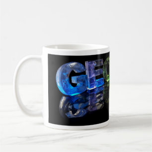 Taza De Café El George conocido en 3D se enciende (la