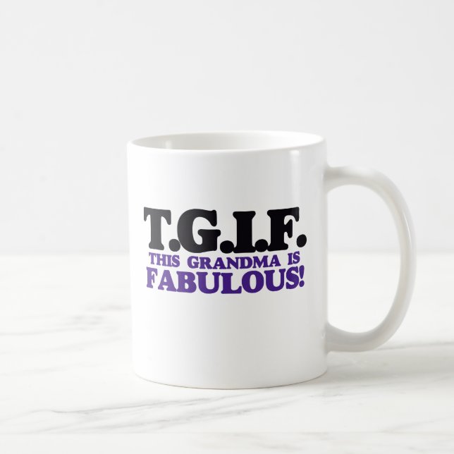 Taza De Café El GIF esta abuela es fabulosa (Derecha)