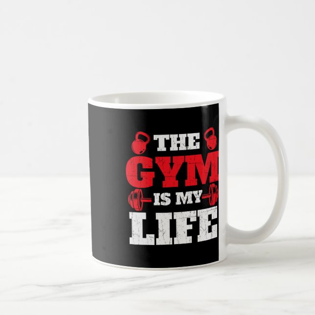 Taza De Café El Gimnasio Es Mi Vida - El Halterofilia Del Gimna (Derecha)