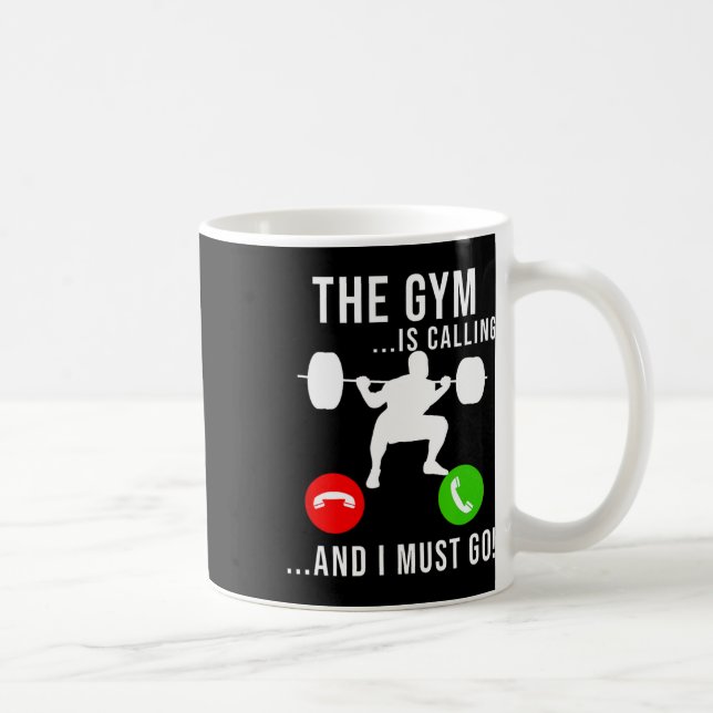 Taza De Café El Gimnasio Llama A La Formación Fitness El Peso D (Derecha)