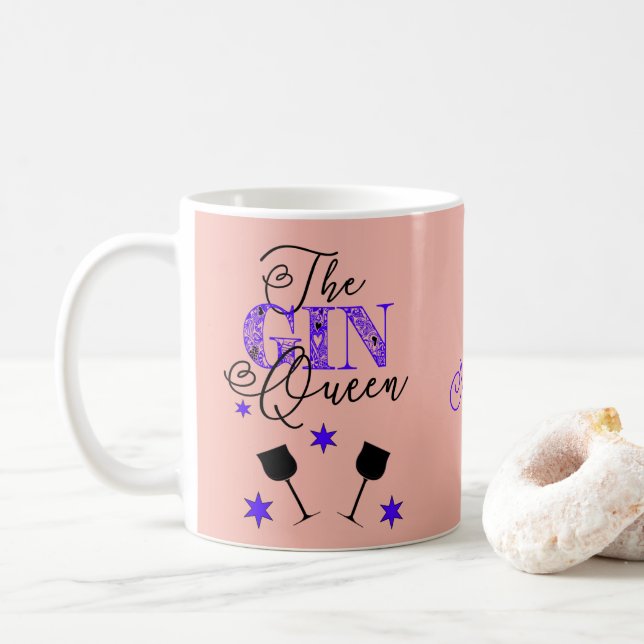 Taza De Café El Gin Queen Pink Style (Con donut)