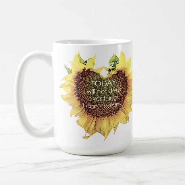 Taza De Café El girasol del corazón hoy (Izquierda)