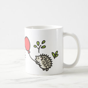 Taza De Café El globo rojo del erizo del bebé