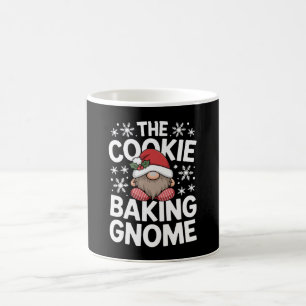 Taza De Café El gnomo horneando galletas Navidad Holly Copo de
