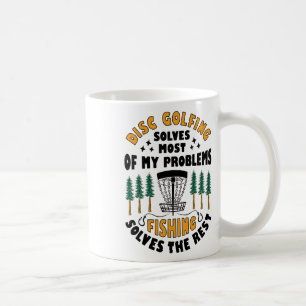 Taza De Café El golf con disco resuelve la mayoría de mis probl