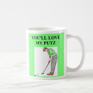 Taza De Café el golf pone el chiste del putz, golf pone chiste