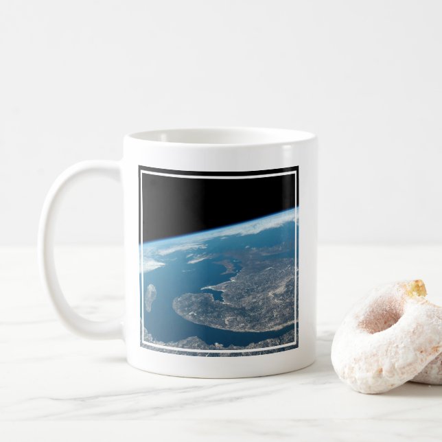 Taza De Café El Golfo De San Lorenzo Y Canadá. (Con donut)