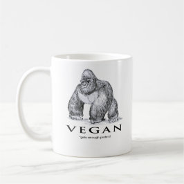 Taza De Café El gorila del vegano consigue bastante proteína