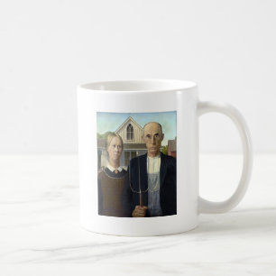 Taza De Café El gótico estadounidense de Grant Wood