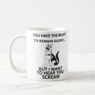 Taza De Café El gracioso derecho de los pastores alemanes a per