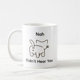 Taza De Café El gracioso garabato de un gatito de humor que no 
