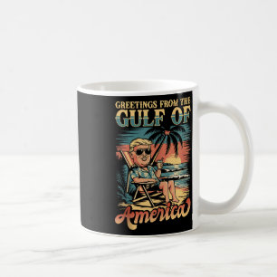Taza De Café El Gracioso Saludo De Trump Del Patriótico Golfo D