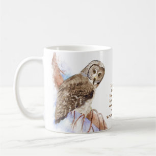 Taza De Café El gran ave búho gris