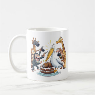 Taza De Café El gran momento del pelícano, Pelican trata de com