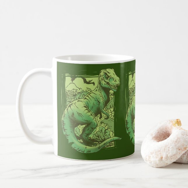 Taza De Café El Gran Rey T-Rex (Con donut)