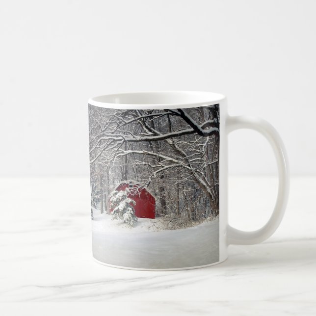 Taza De Café El granero rojo en la nieve de 2011 (Derecha)